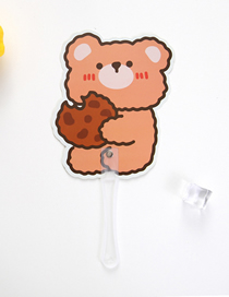 Fashion Cookie Bear Pvc Cartoon Plastic Hand-held Fan