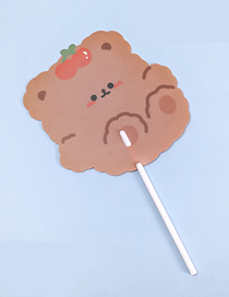 Fashion Cherry Bear Plastic Cartoon Holding A Small Round Fan
