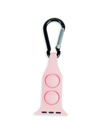 Fashion 38/40mm Applicable (rodent Pioneer + Carabiner) Pink Silicone Press Carabiner Lanyard