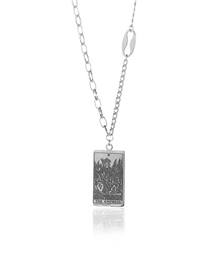 Fashion Platinum 23 Stainless Steel Tarot Necklace