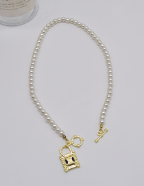Fashion White Pearl Beaded Ot Buckle Necklace
