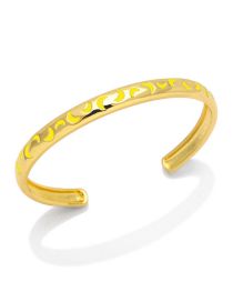Fashion Yellow Copper Drip Moon Open Bracelet