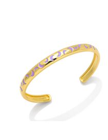 Fashion Purple Copper Drip Moon Open Bracelet