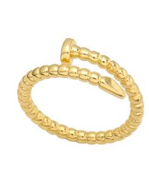 Fashion B Brass Diamond Geometric Nail Ring