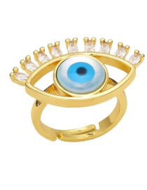 Fashion A Bronze Zirconium Eye Ring