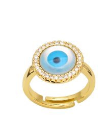 Fashion C Bronze Zirconium Eye Ring
