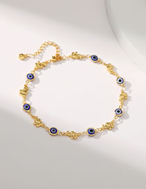 Fashion Gold Copper Gold Plated Eye Anklet