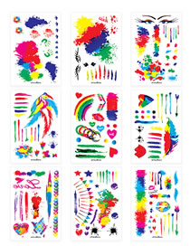 Fashion The Hft Graffiti Combination Set Is Specially Shot And The Total Number Of Shots In The Order Is Marked With The Combination Method Otherwise It Will Be Shipped Randomly Rainbow Doodle Waterproof Tattoo Sticker