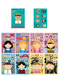 Fashion Sw Fairy Tale Character Medium Sticker Set Children's Cartoon Fairy Tale Character Expression Prince Ninja Pirate Sailor Suit