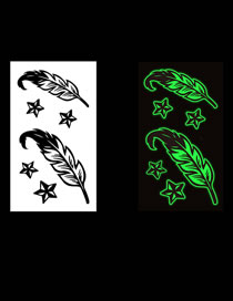 Fashion Luminous Green Yb-022 Water Transfer Luminous Tattoo Stickers