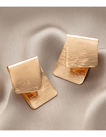Fashion Gold Color Alloy Flip Irregular Stud Earrings