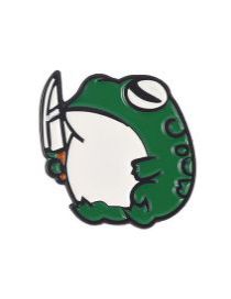 Fashion 6# Alloy Drip Oil Cartoon Frog Brooch