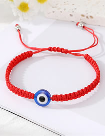 Fashion A Blue Eye Bead Resin Diamond Eye String Braided Bracelet