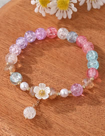 Fashion Colorful Flowers Glass Beaded Flower Bracelet