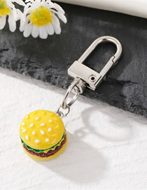 Fashion Small Yellow Burger Imitation Hamburger Keychain