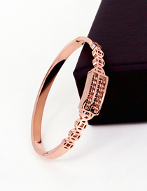 Fashion Rose Gold Titanium Abacus Bracelet