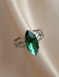 Fashion Teardrop Alloy Set Pear-shaped Diamond Open Ring