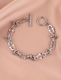 Fashion 22cm Stainless Steel Chain Ot Buckle Bracelet