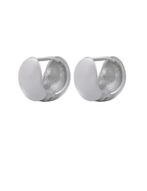 Fashion White Gold White 1 Pair Copper Drop Oil Ball Earrings
