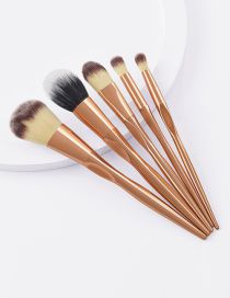 Fashion Rose Gold 5 Makeup Brushes Rose Gold Makeup Brush Set