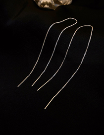 Fashion Silver Long Chain Tassel Ear Wire