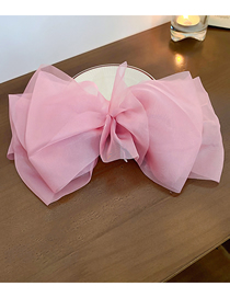 Fashion Pink - Spring Clip Chiffon Bow Hair Clip