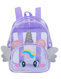 Fashion Purple Cartoon Unicorn Transparent Backpack