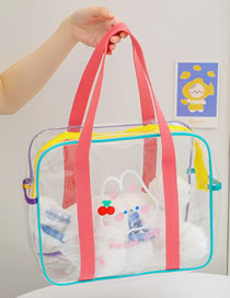 Fashion Pink (large) Cartoon Transparent Bear Handbag