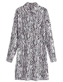 Fashion Zebra All Polyester Zebra Print Dress