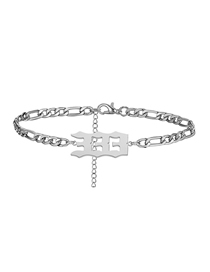 Fashion Steel 333 Stainless Steel Number Anklet
