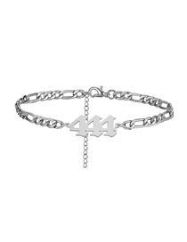 Fashion Steel 444 Stainless Steel Number Anklet