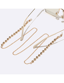 Fashion Gold Metal Heart Glasses Chain