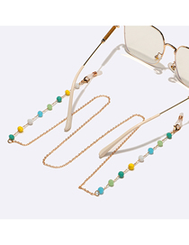 Fashion Color Alloy Color Rhinestone Glasses Chain