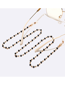Fashion Gold Alloy Geometric Crystal Glasses Chain