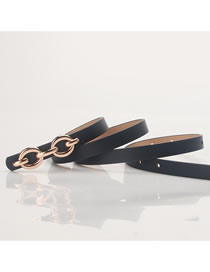 Fashion Zhang Qing Alloy Chain Buckle Thin Belt