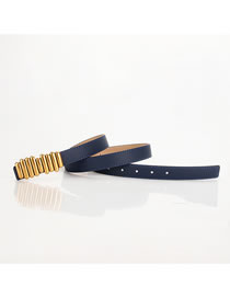 Fashion Zhang Qing Caterpillar Alloy Buckle Thin Belt