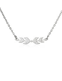 Fashion Platinum Arrow Stainless Steel Arrow Necklace