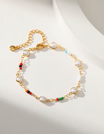 Fashion Gold Copper Gold Plated Pearl Bracelet