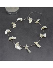 Fashion 02 Necklace Alloy Shell Petal Necklace