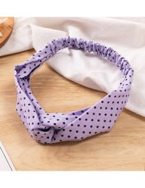 Fashion Purple Fabric Floral Cross Hairband