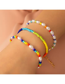 Fashion Suit Pearl Rice Beads Beaded Bracelet Set  Glass%2fglass