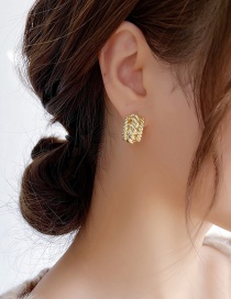 Fashion Golden Twist Braided Earrings