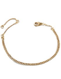 Fashion Golden Double-layer Round Bead Titanium Steel Thin Bracelet