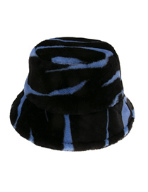 Fashion Blue Horse Pattern Thick Plus Velvet Sunhat
