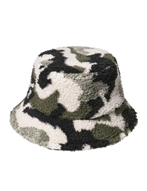Fashion Black Camouflage Windproof Sunshade Lamb Wool Fisherman Hat