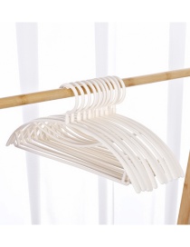 Fashion White Wide Shoulder Semicircle Seamless Plastic Non-slip Hanger