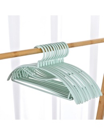 Fashion Green Wide Shoulder Semicircle Seamless Plastic Non-slip Hanger