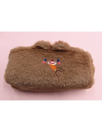Fashion Brown Large Capacity Bear Plush Wallet