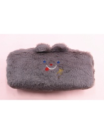 Fashion Gray Large Capacity Bear Plush Wallet