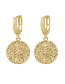 Fashion Golden Bronze Portrait Earrings